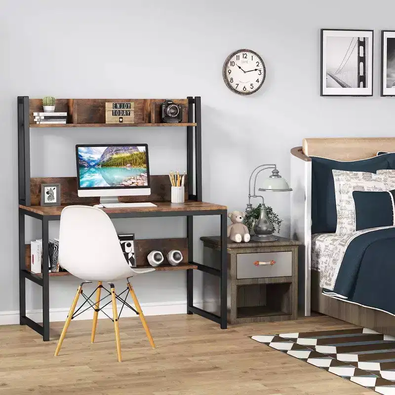 LITTLE TREE 42" Computer Desk Brown/Black