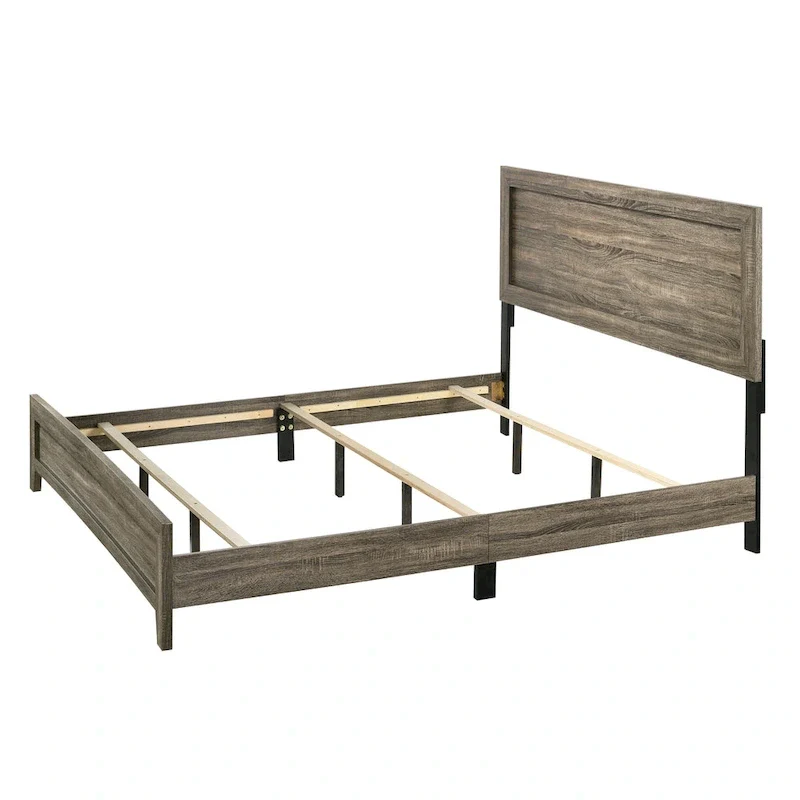 Linette 6 Piece Brown Panel Bedroom Set