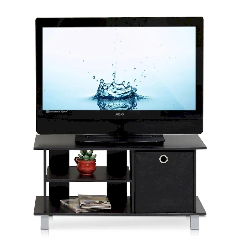 Compact TV Stand with Storage Drawers
