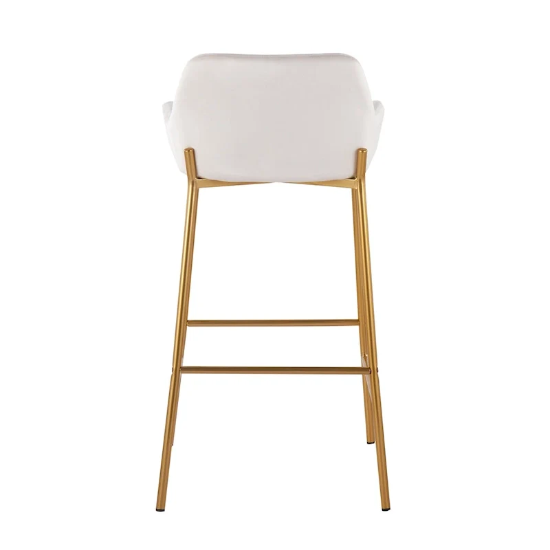 Gold Frame Upholstered Bar Stool