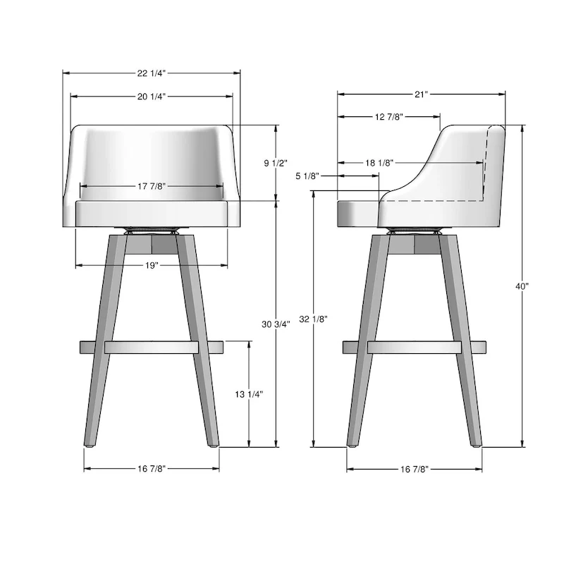 Amisco Nolan Swivel Counter and Bar Stool
