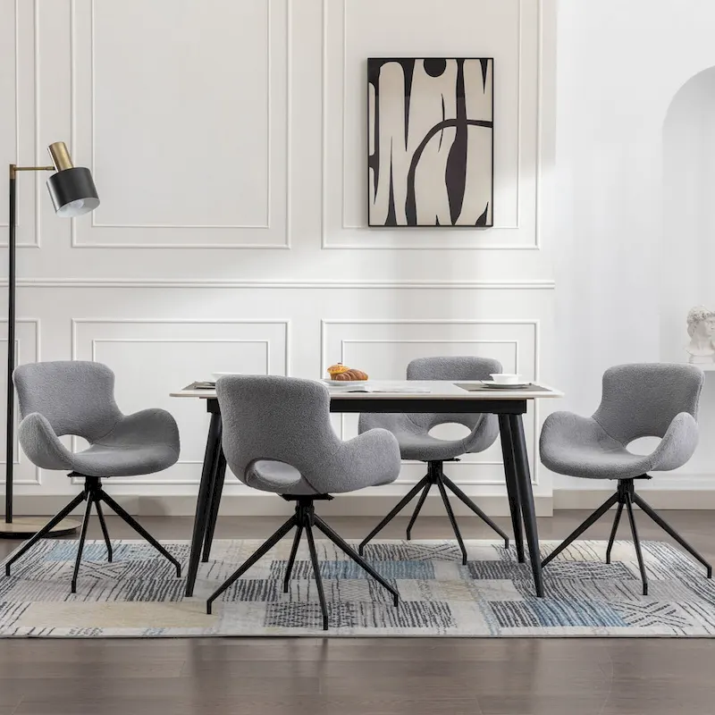 Swivel Dining Accent Chairs Set of 2 - N/A