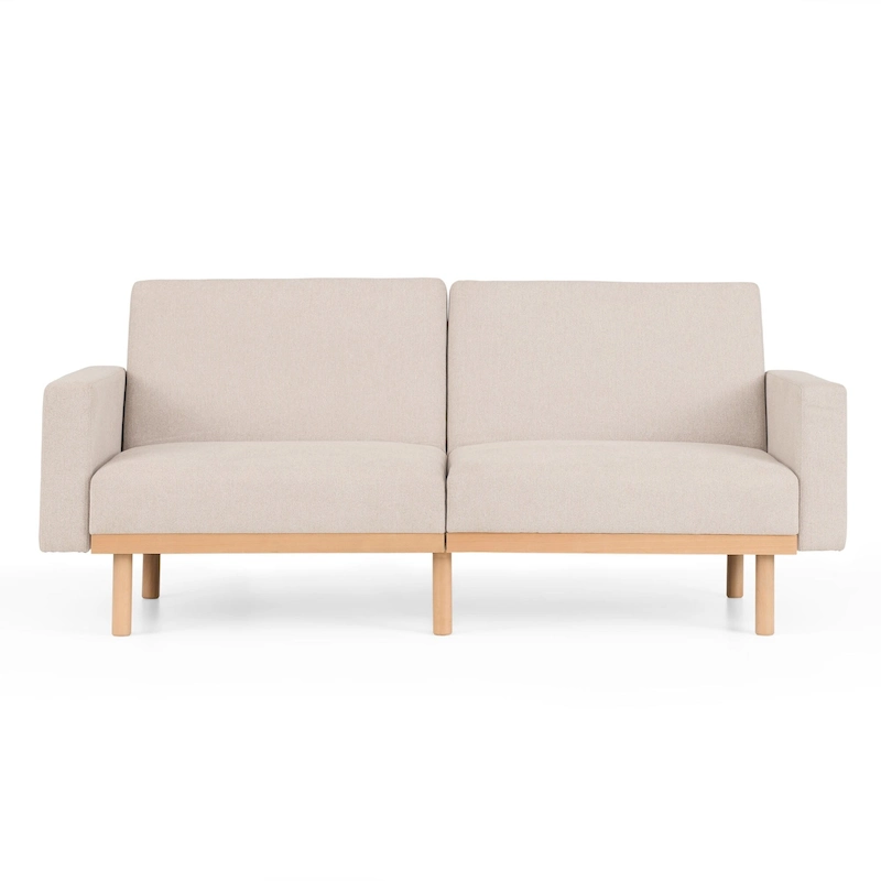 Brookside Harlow Futon with Wood Base