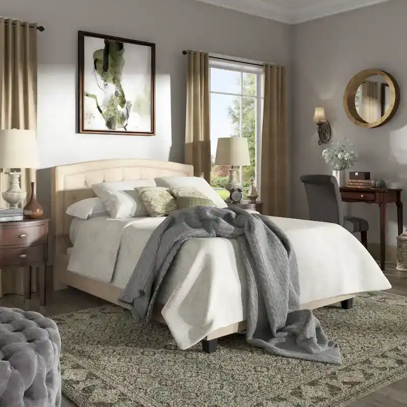 Fontana Adjustable Diamond-tufted Arched Back Bed by