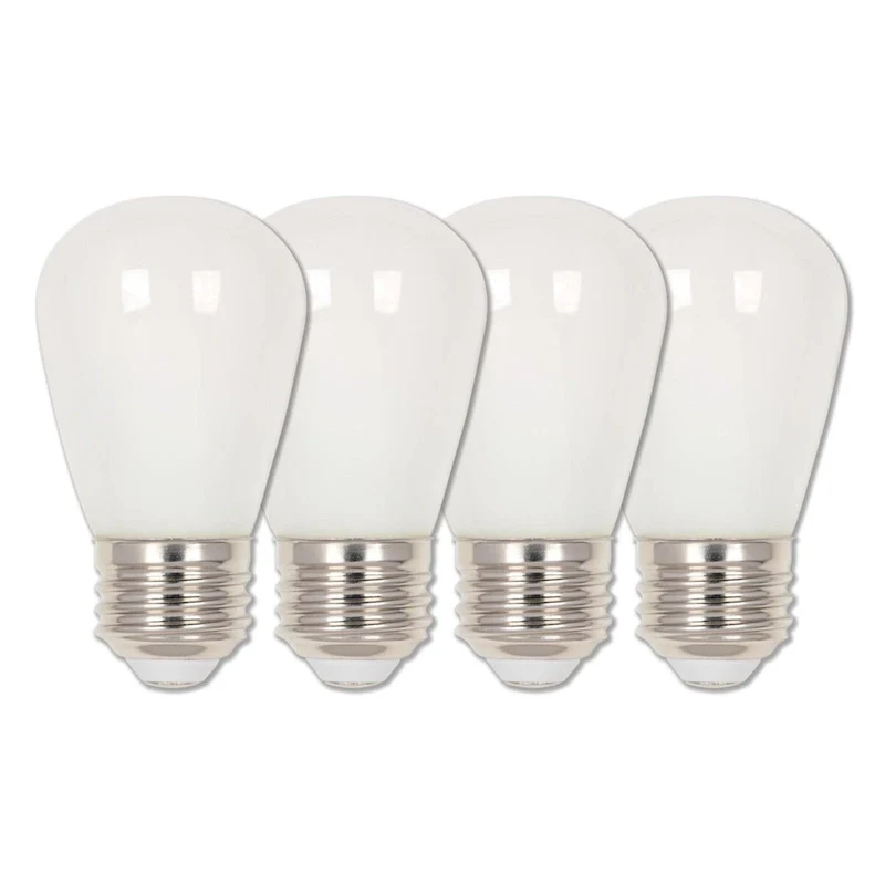 Westinghouse Lighting 1-Watt (15-Watt Equivalent) Frosted S14 Filament LED Light Bulb, Medium Base, 4 Pack