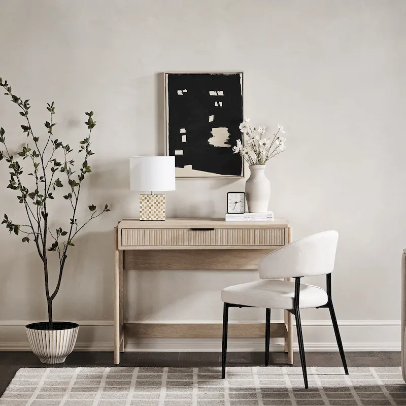 Middlebrook Designs Reeded Writing Desk with Drawer