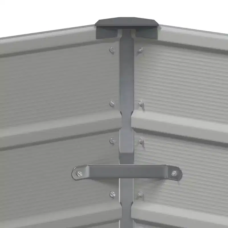 vidaXL Planter Light Grey 50.79 x 50.79 x 17.72 in Steel