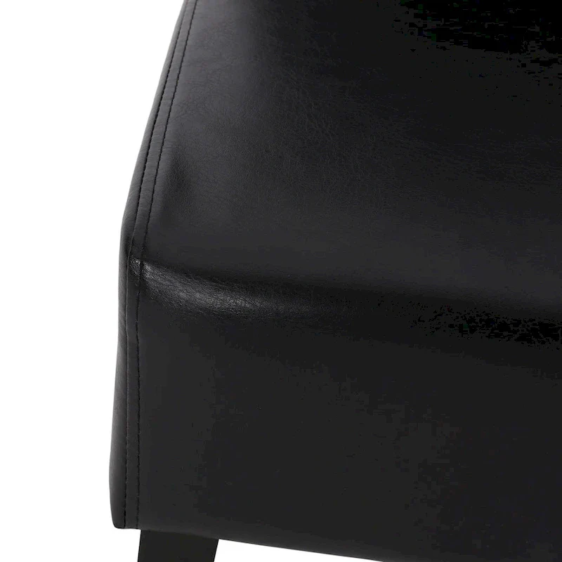 Button-Tufted Upholstered Dining Chairs, Set of 6, Mid-Century Modern Faux Leather