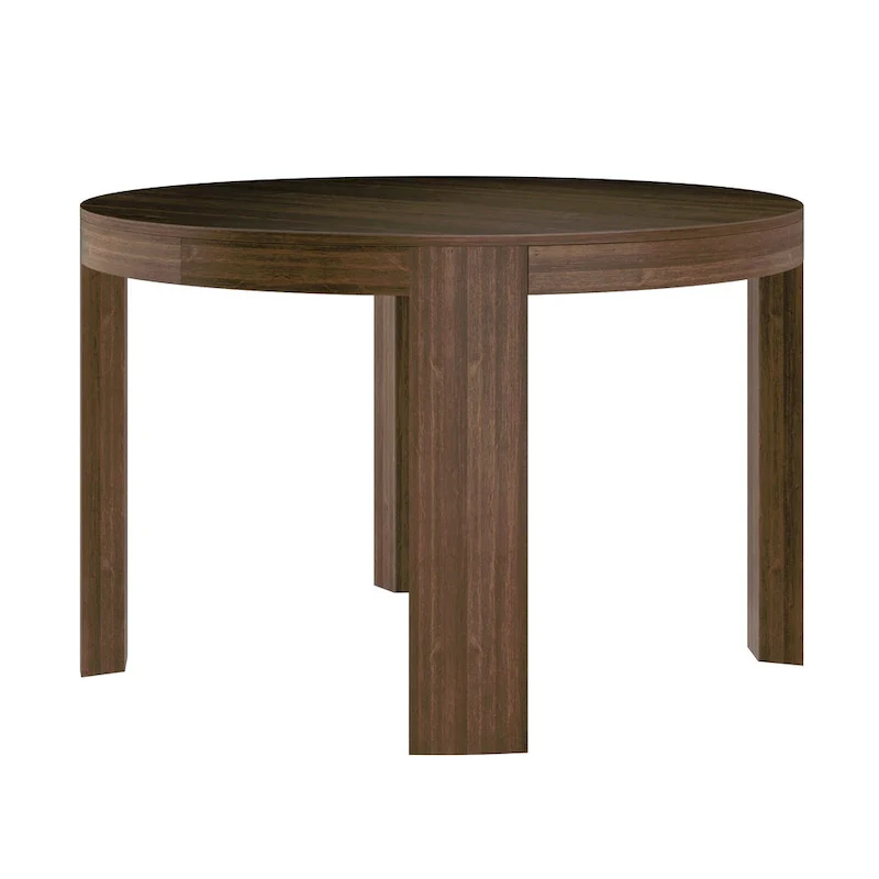 Plank and Beam Contour Solid Wood Round Dining Table - 47