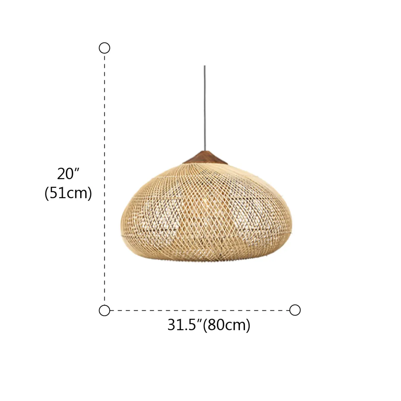 Wabi sabi style Rattan Bamboo Pendant Lights