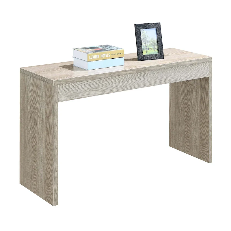 Espresso/White/Black Modern Melamine Console Table & Desk, 1-Person