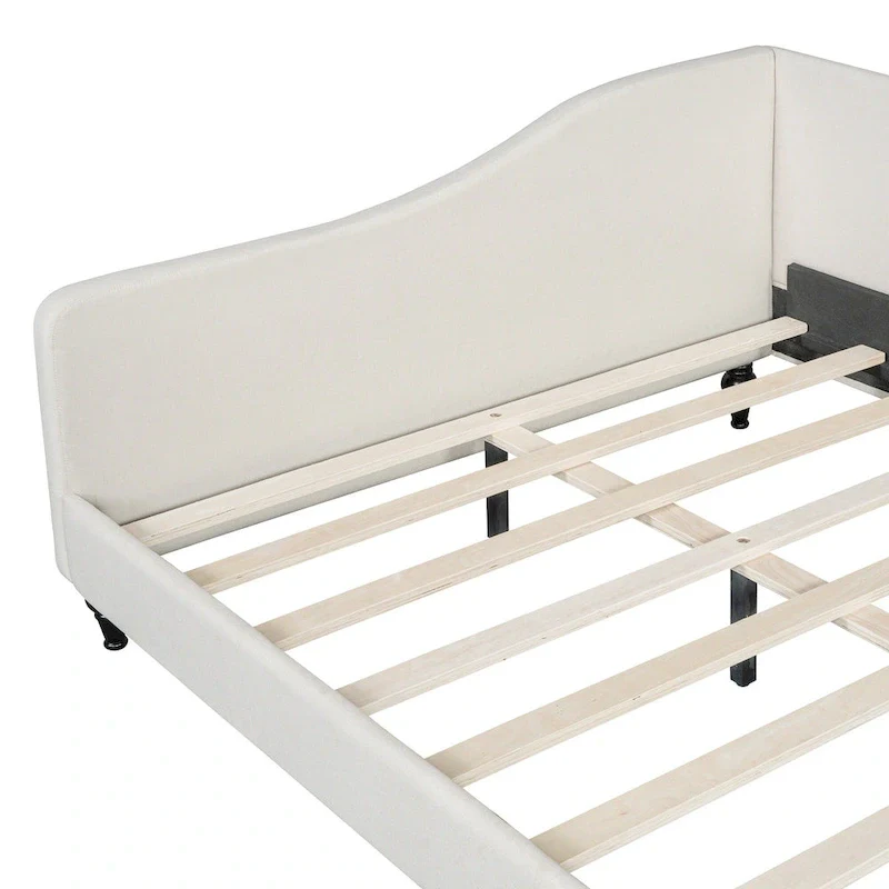 Full L-Shaped Daybed with Wood Legs