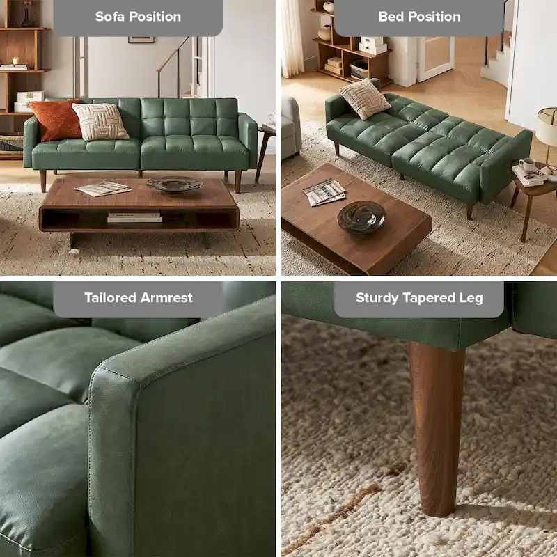 Mopio Aaron Futon Convertible Sofa Sleeper Futon