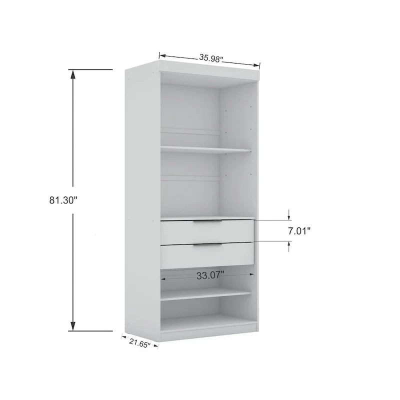 Mulberry 2.0 Sectional Modern Armoire Wardrobe Closet