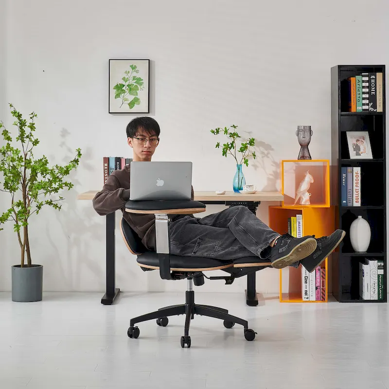 Black Ergonomic Adjustable Meditation Chair Multi-Position Home Office Chair