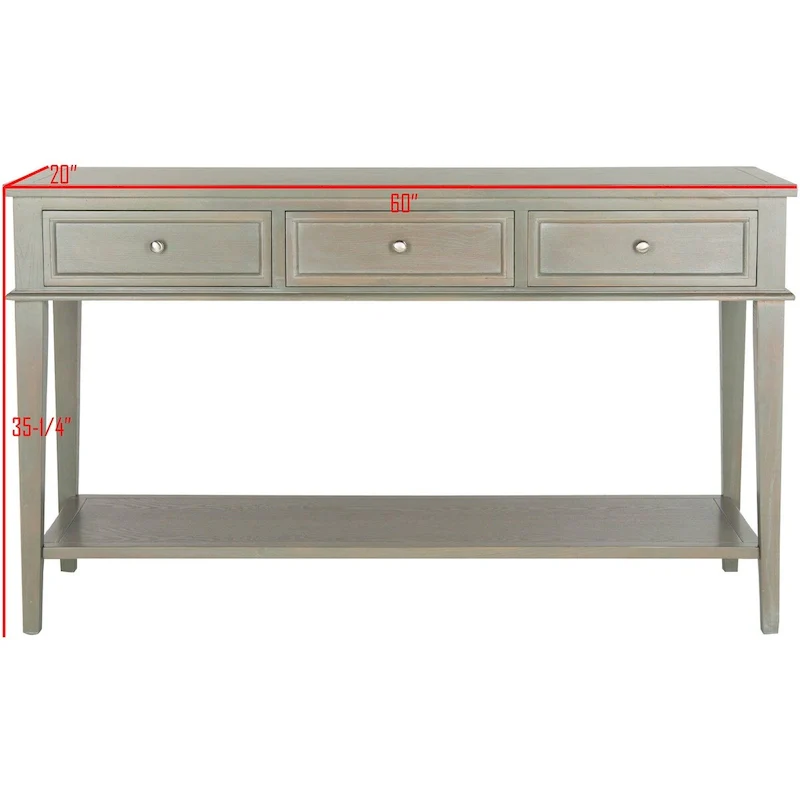 SAFAVIEH Thea Sepia Console - 60 x 20 x 35.4 - 60Wx20Dx35H