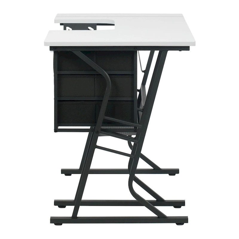 Studio Designs Eclipse Ultra Grey and White Wood Top Sewing Table