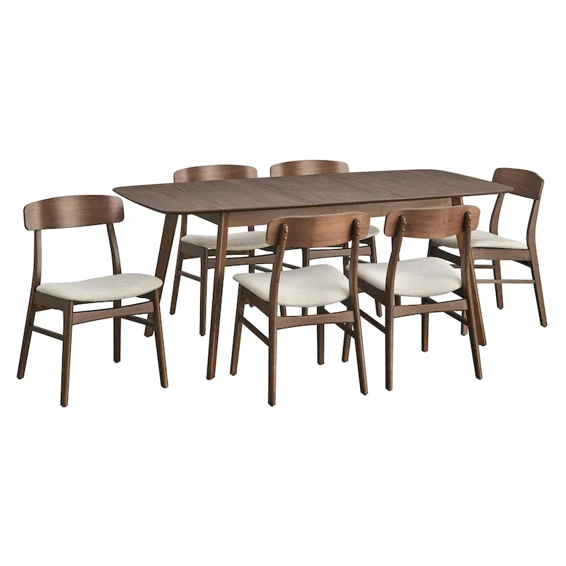 Simple Living Wave 7-piece Butterfly-Leaf Dining Set