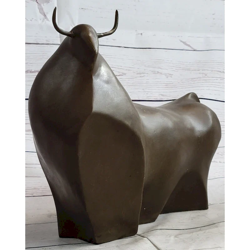 Modern Art Abstract Imitative Bull Bronze Figurine Botero Statue Sculpture Figurine Figure