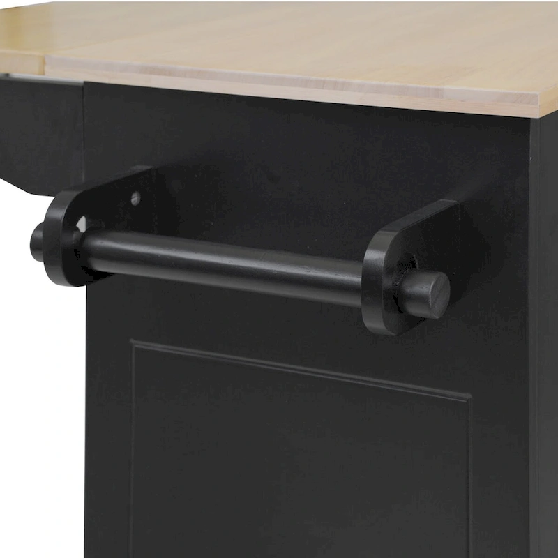 53.9 Kitchen Island Cart with Drop Leaf on Wheels