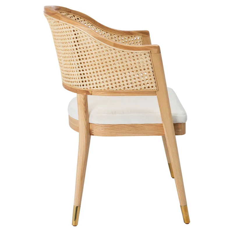 SAFAVIEH Couture Dominica Rattan Dining Chair - 23.4  W x 22.8  L x 33.6  H - 23 W x 23 D x 34 H