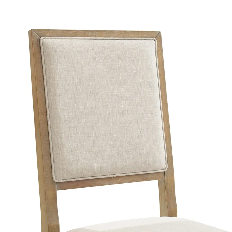Rustic Brown Upholstered Dining Chair with X-Back Design