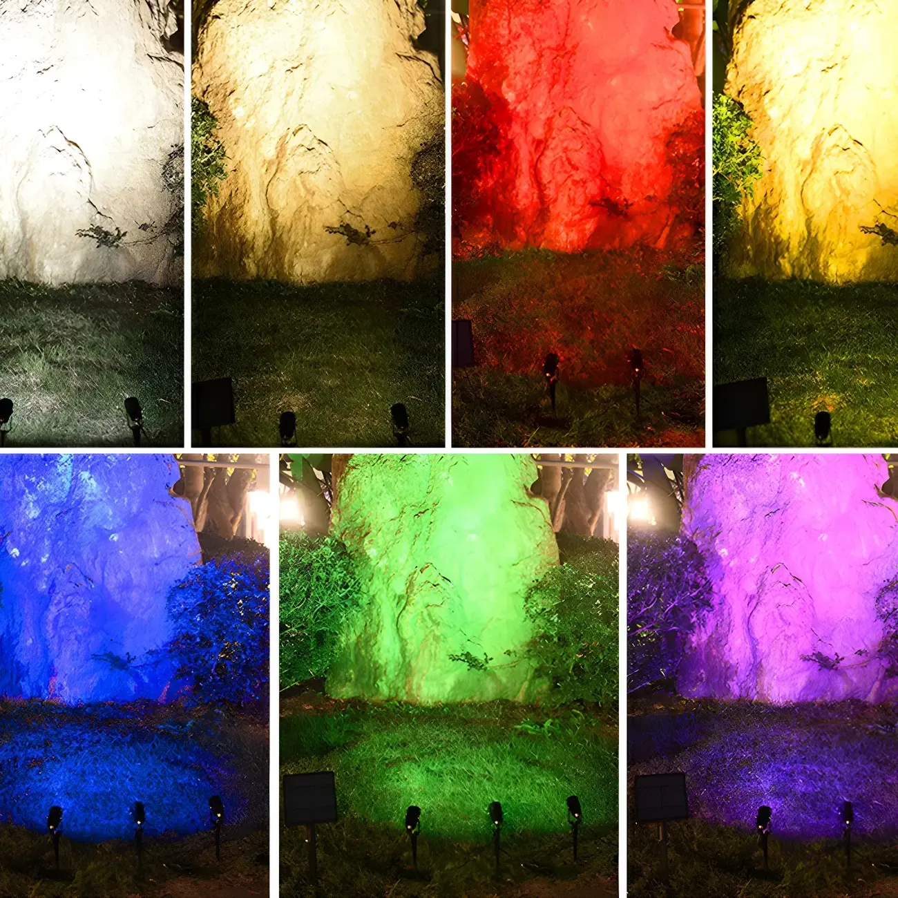 Modern Solar Spike Spotlight Landscape Lighting