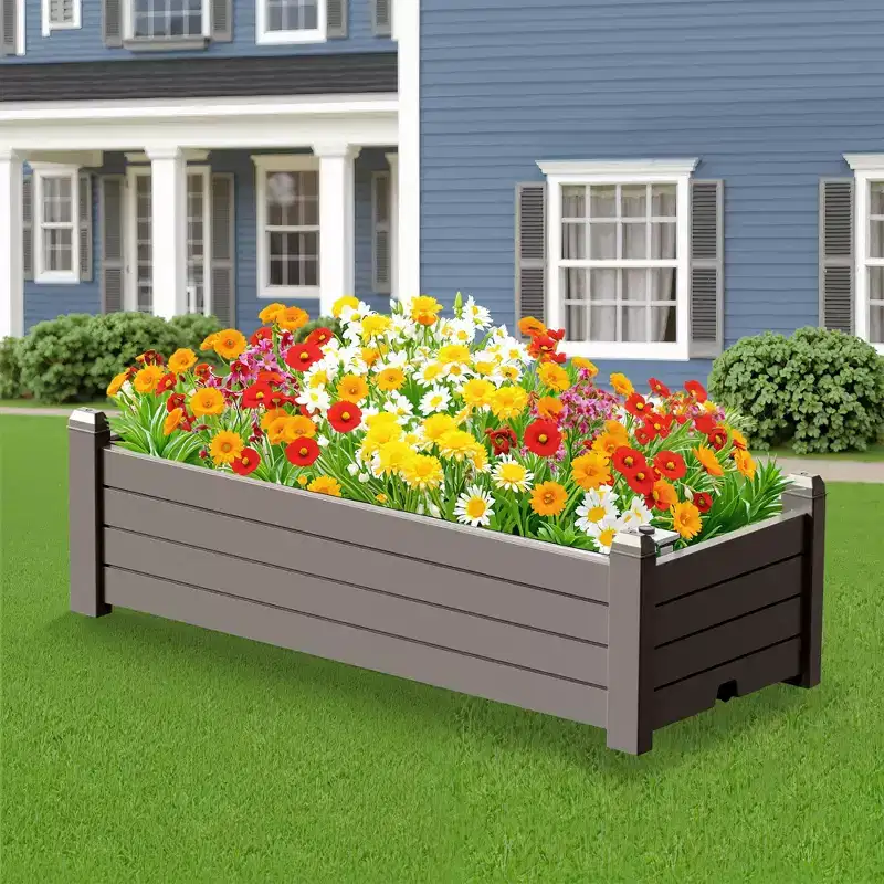 Rectangular Potted Garden Bed Planting Box With A Capacity Of 78L/21Gal/2.75 Cubic Feet