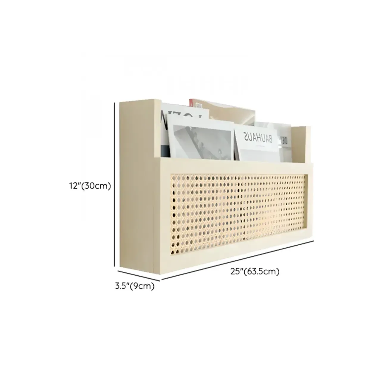 Simple Natural Wooden Open Back Wall-Mounted Bookshelves