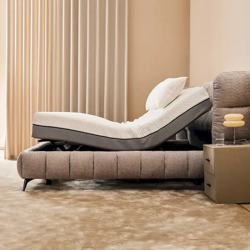 Adjustable Bed Base Frame Queen Bed Frame With Head And Foot Incline Wireless Remote Zero Gravity