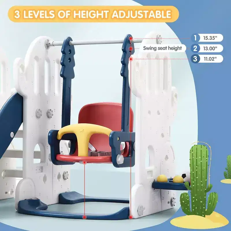 7 in 1 Toddler Slide and Swing Set
