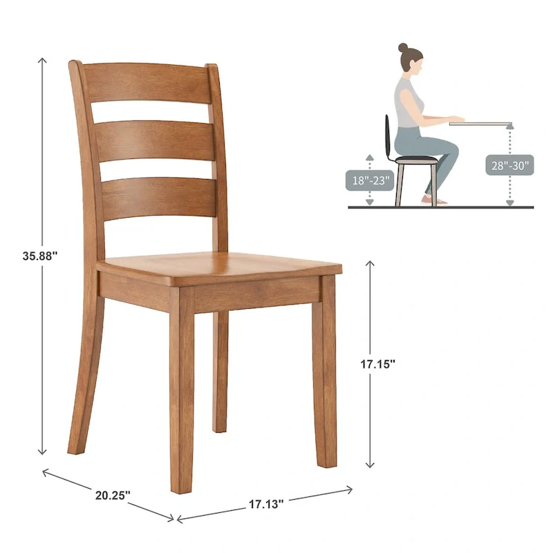Wilmington II 60-Inch Rectangular Oak Finish Dining Set by iNSPIRE Q Classic