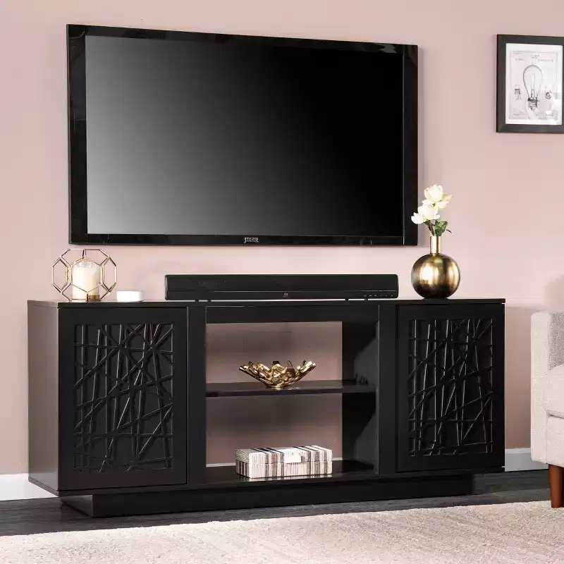 Delgrave Media Console with Storage - Black - SEI