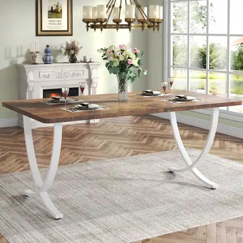 63 Inch Rustic Rectangular Dining Table