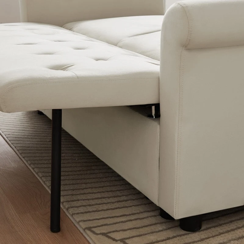 Adjustable Sleeper Sofa with 2 Lumbar Pillows