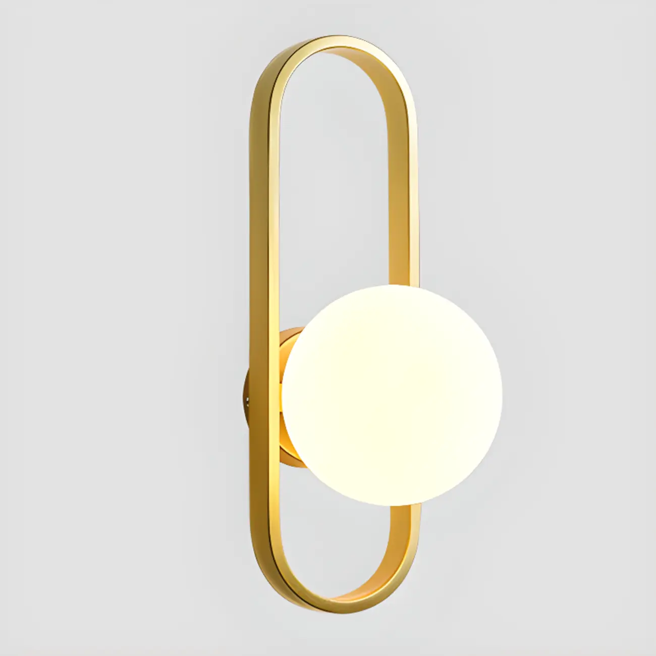 Artistic Brass Wall Sconce with Glass Orb for Living Room