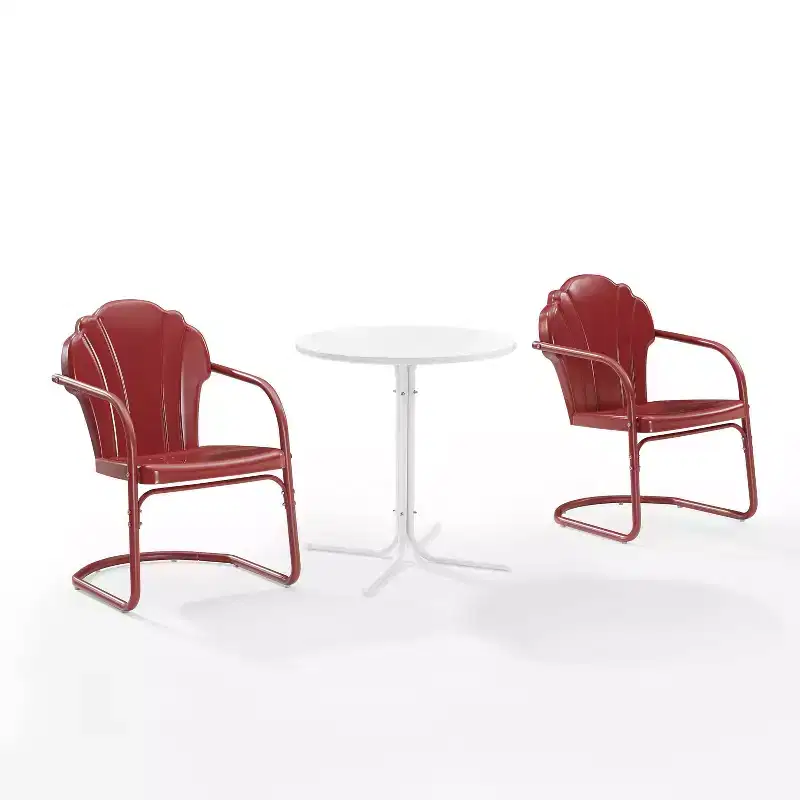 Crosley 3pc Tulip Retro Metal Bistro Set