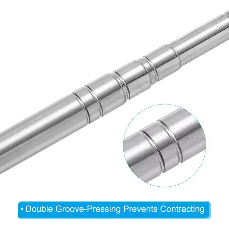 Unique Bargains Stainless Steel Non-slip Sponge Handle Anti-rust Wear-resistant Flag Pole 1 Pc