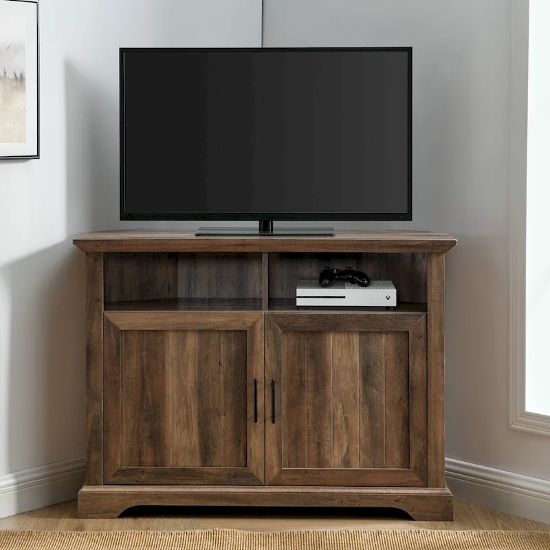 44-inch Groove Door Corner TV Stand