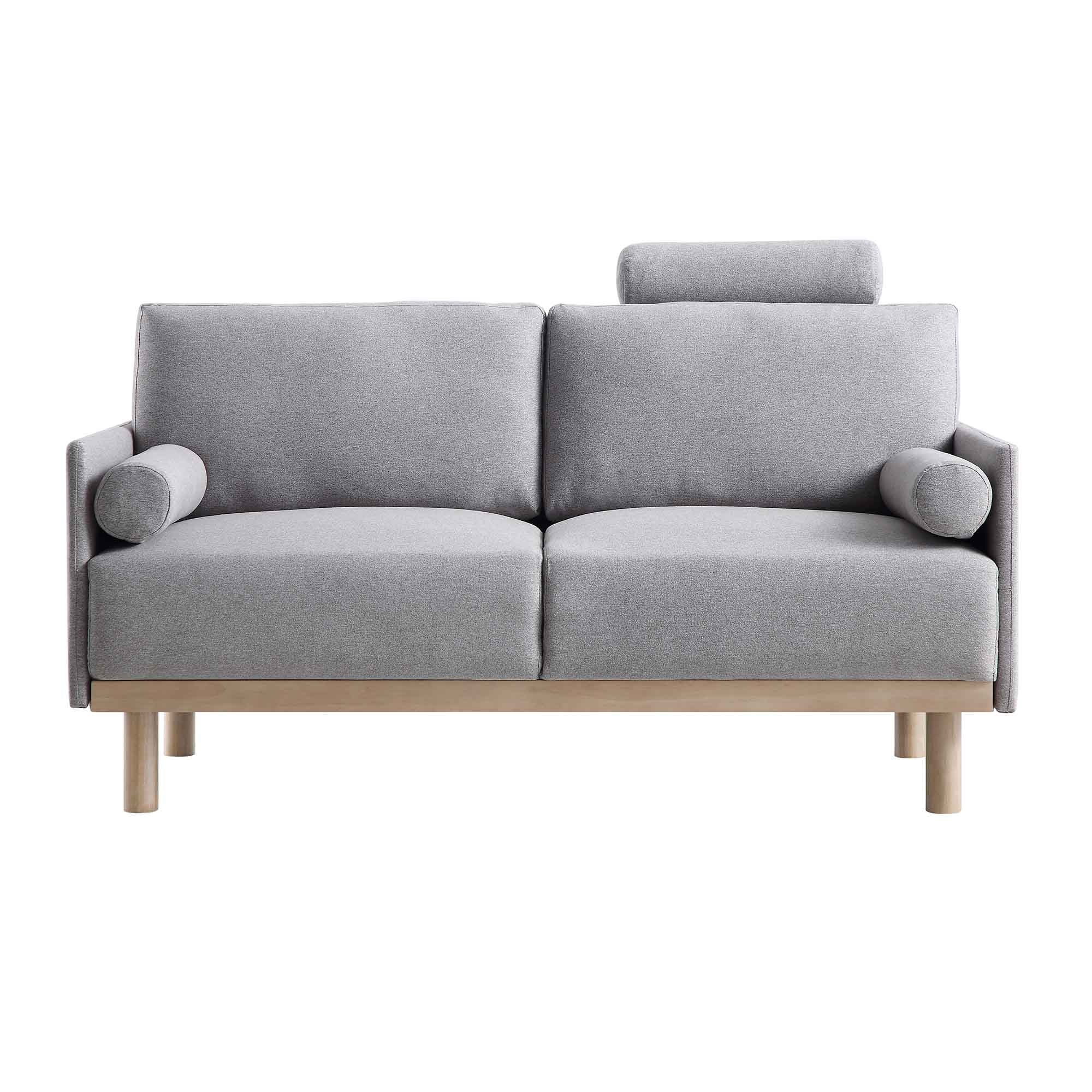 Gray Marl Fabric Sofa, 2-Seater