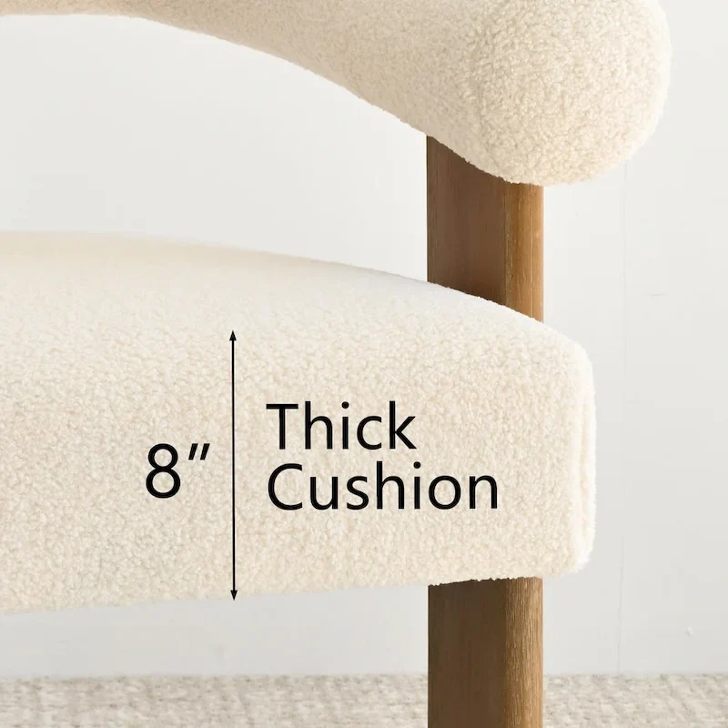 Boucle Upholstered Arm Chair