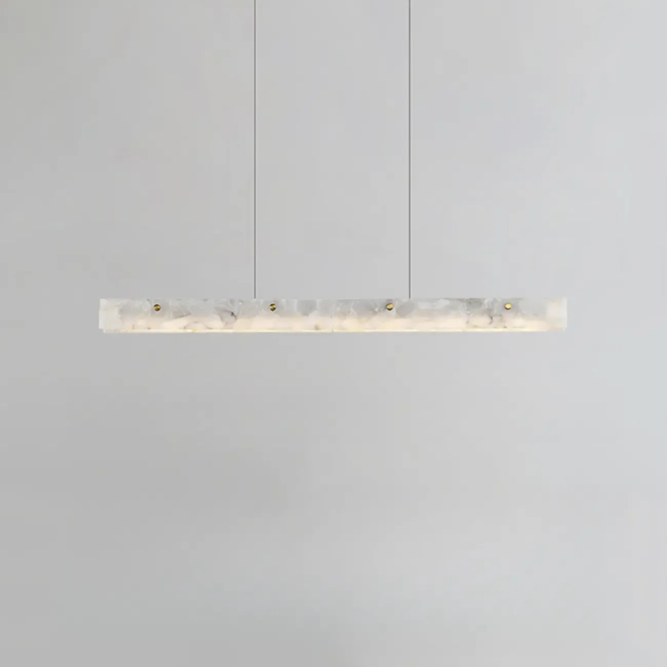 Adjustable Rectangle Marble Hanging Island Light