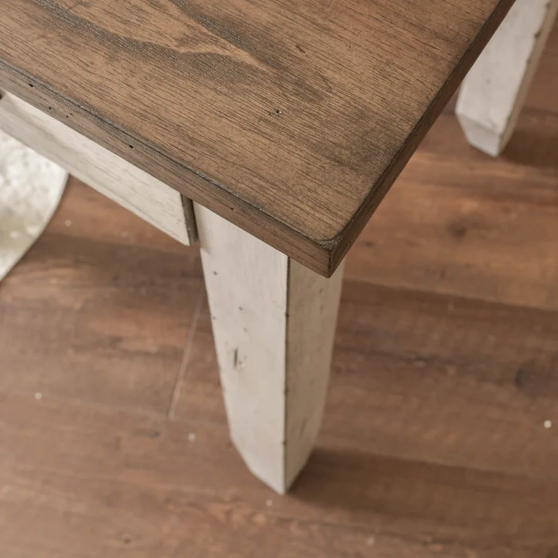 Two-Tone Finish 1-Drawer Wooden End Table