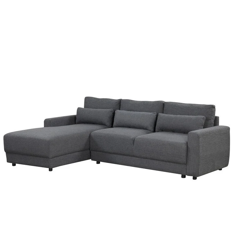 92.9W L-shaped Modular Sectional Sofa with Cushions and 3 Pillows