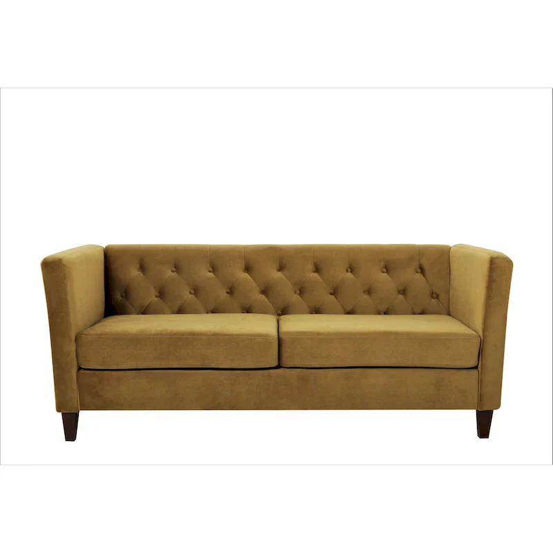 Lisette 73.3 Velvet Square Arm Sofa