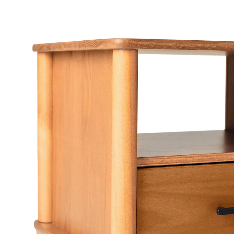 Middlebrook Designs Mid-Century Modern Solid Wood Spindle Nightstand