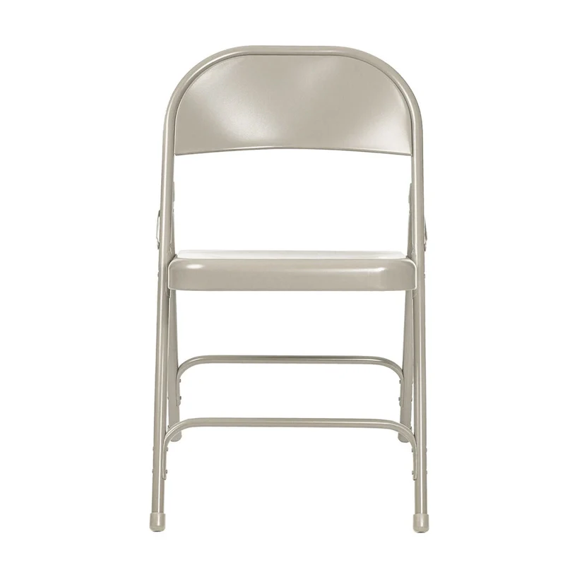 Hampden Furnishings Bernadine Collection Metal Round-Backed Folding Chair, Pack of 4