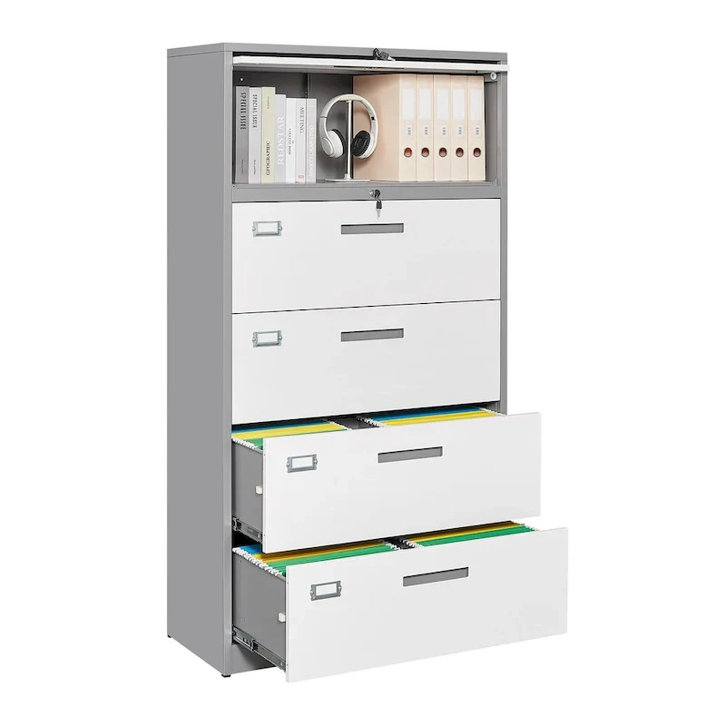 4-Drawer Lateral File Cabinet with Lock