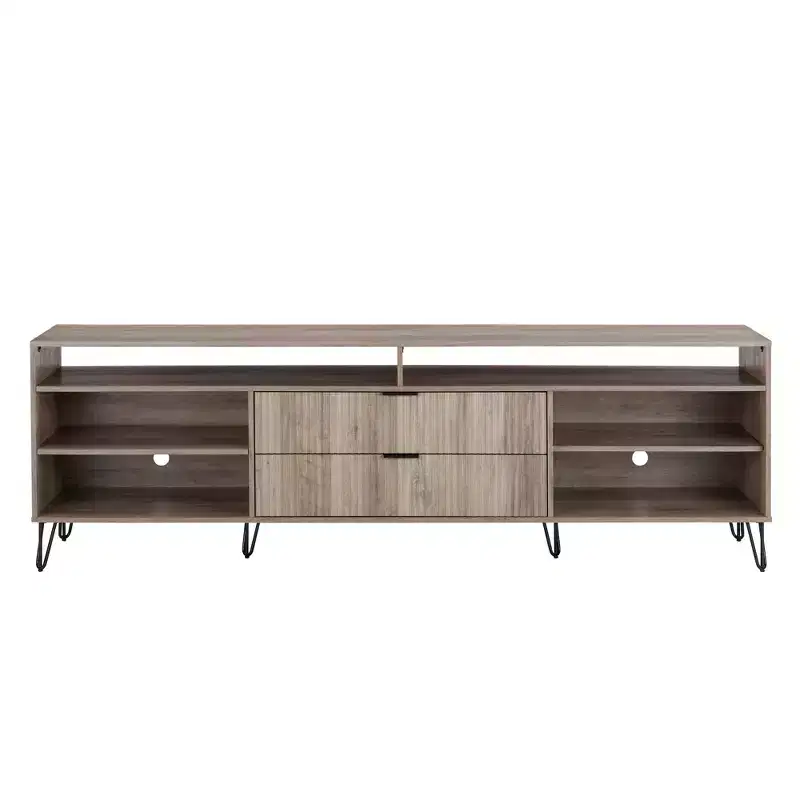 Manhattan Comfort 85" Dumbo TV Stand for TVs up to 80" Rustic Gray