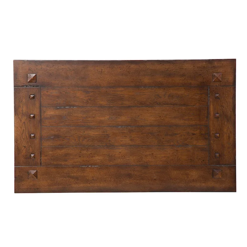 Sedona Kona Brown Cocktail Table with Heavy Oak Planked Top